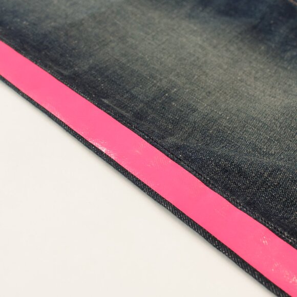 Marc by Marc Jacobs 'Annie' Boyfriend Crop Jeans | Neon Pink Racing Stripe - Picture 7 of 12